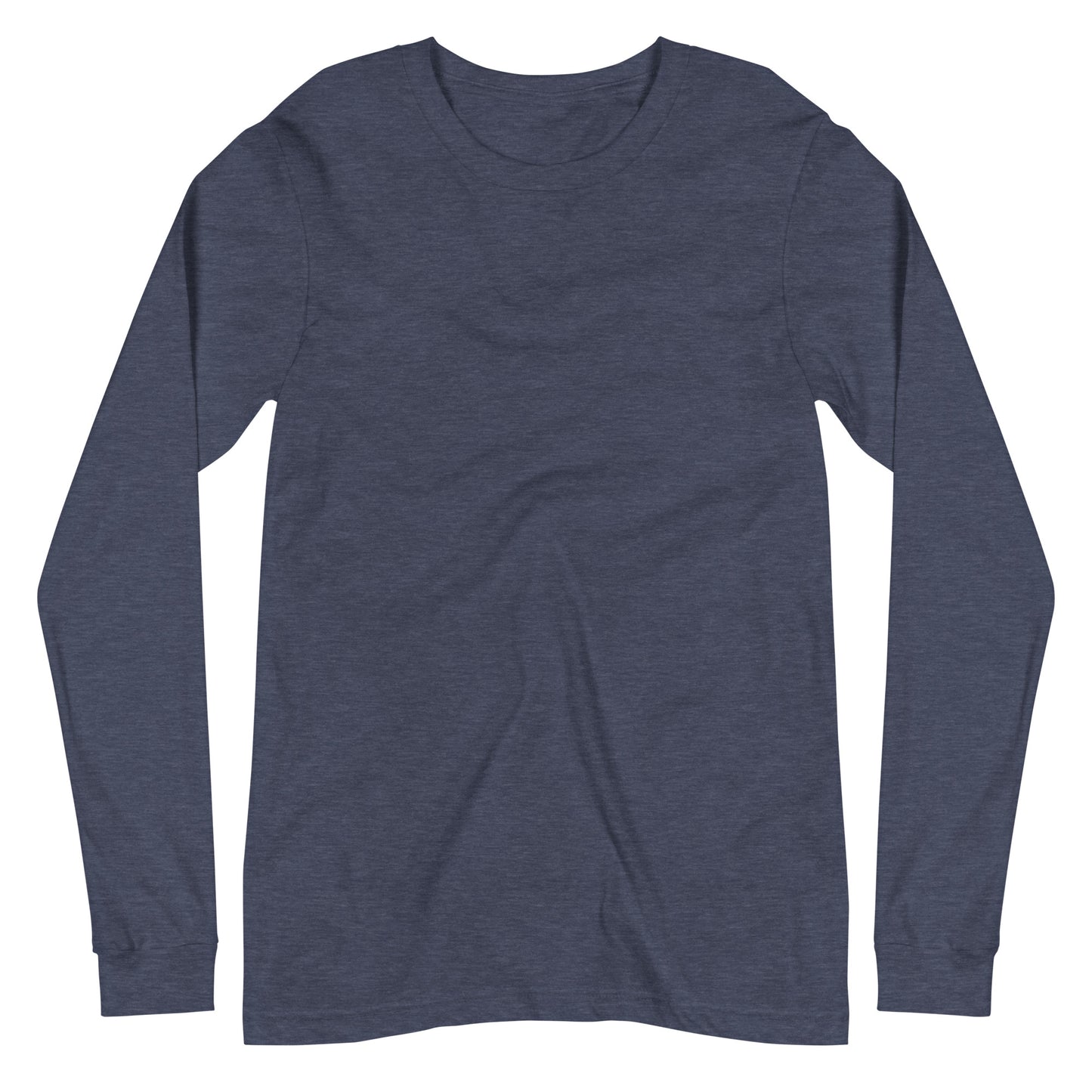 Cantoon Comic Sketch long sleeve tee. Front view of navy colour shirt with no graphics.