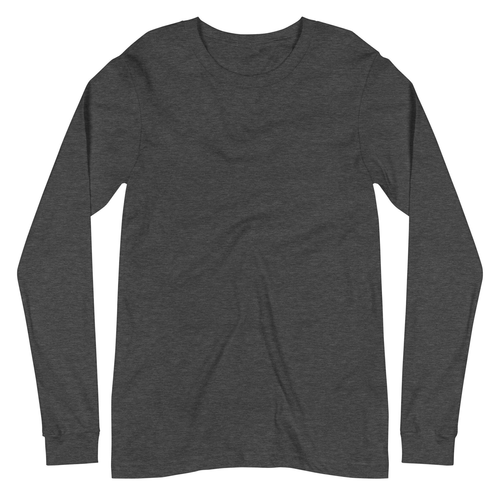 First Lieutenant Boom Warrior long-sleeve tee. The front view of this dark grey colour shirt has no graphics.