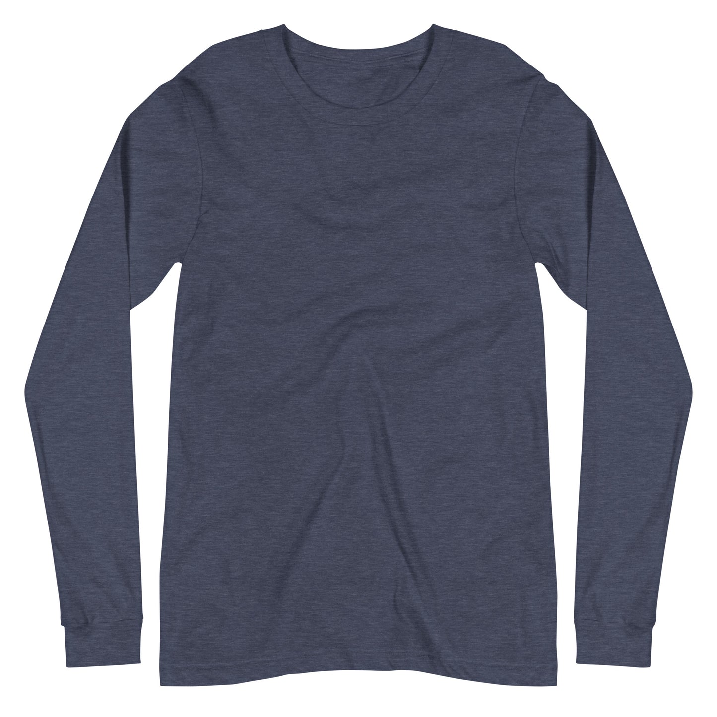 Cantoon Comic Sketch long sleeve tee. Front view of navy colour shirt with no graphics.