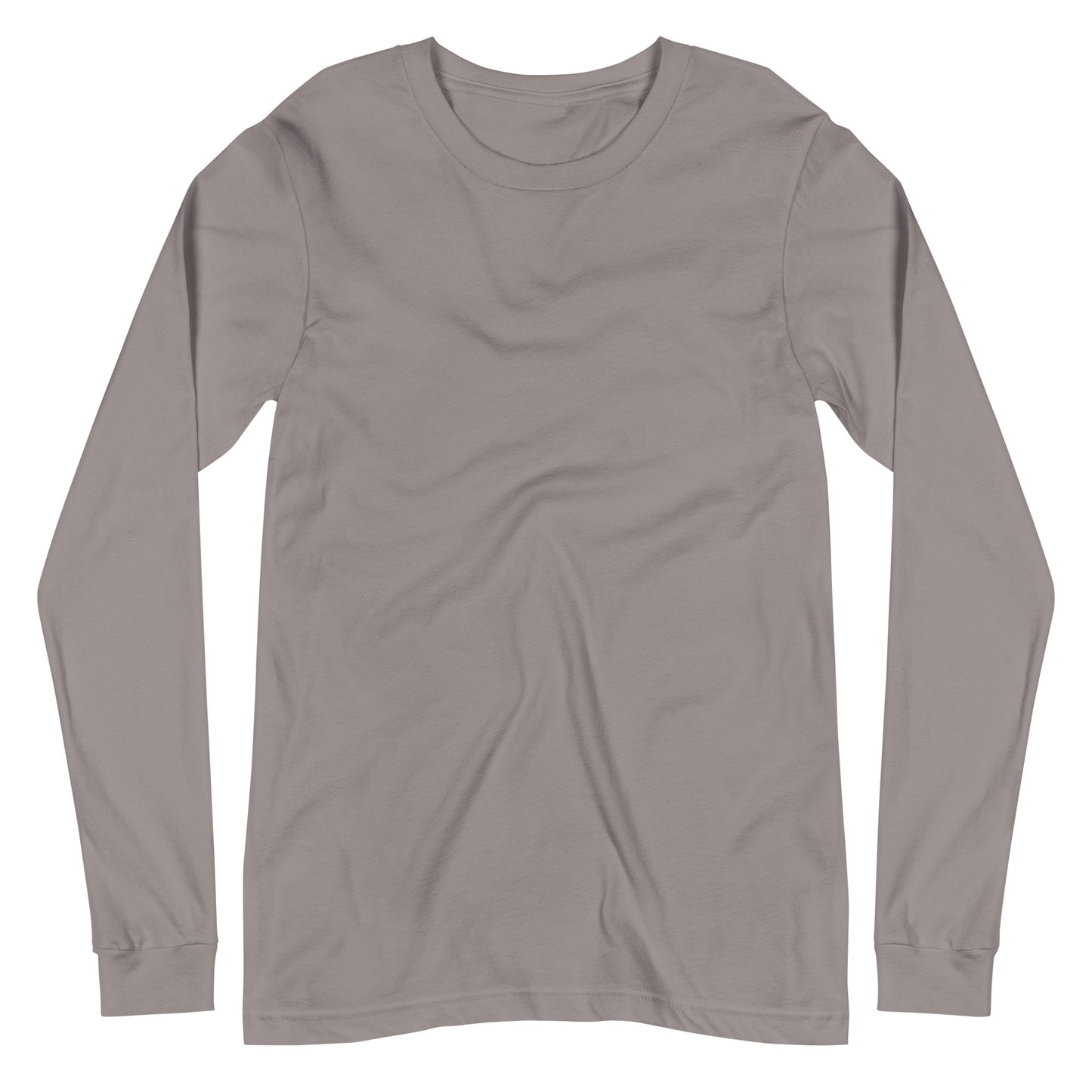 First Lieutenant Boom Warrior long-sleeve tee. The front view of this storm colour shirt has no graphics.