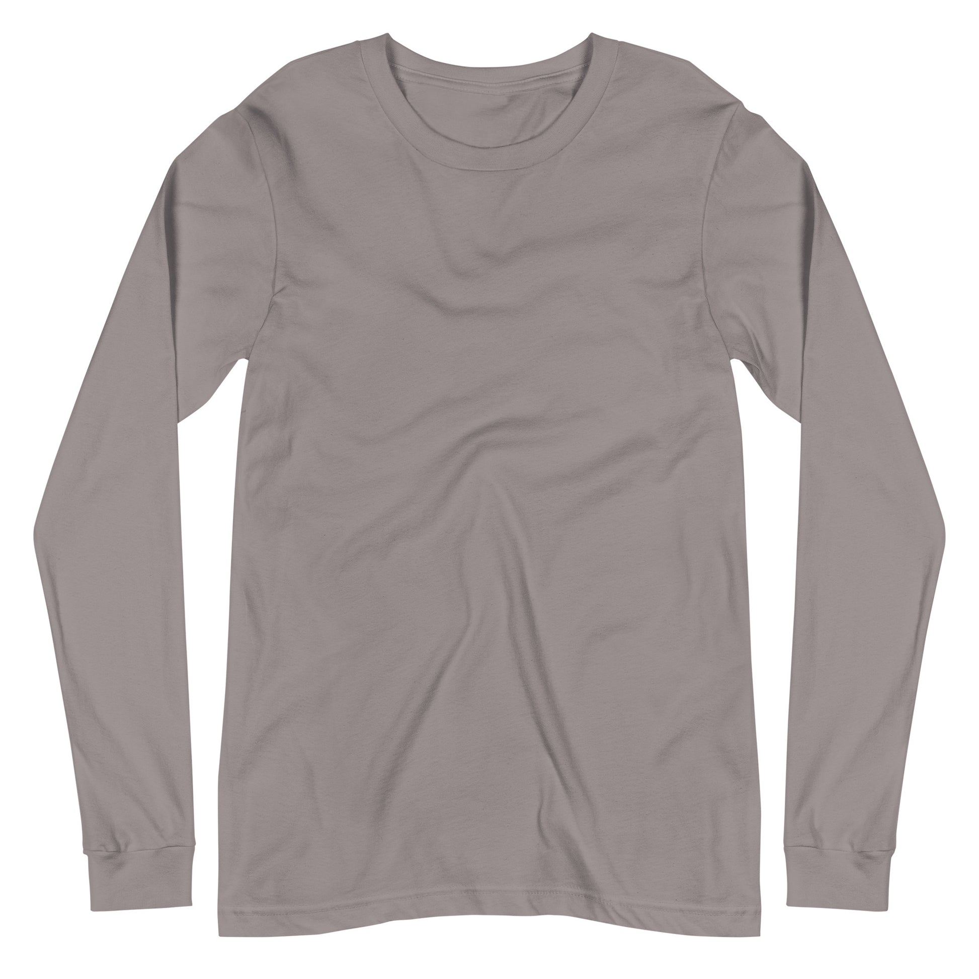 First Lieutenant Boom Warrior long-sleeve tee. The front view of this storm colour shirt has no graphics.